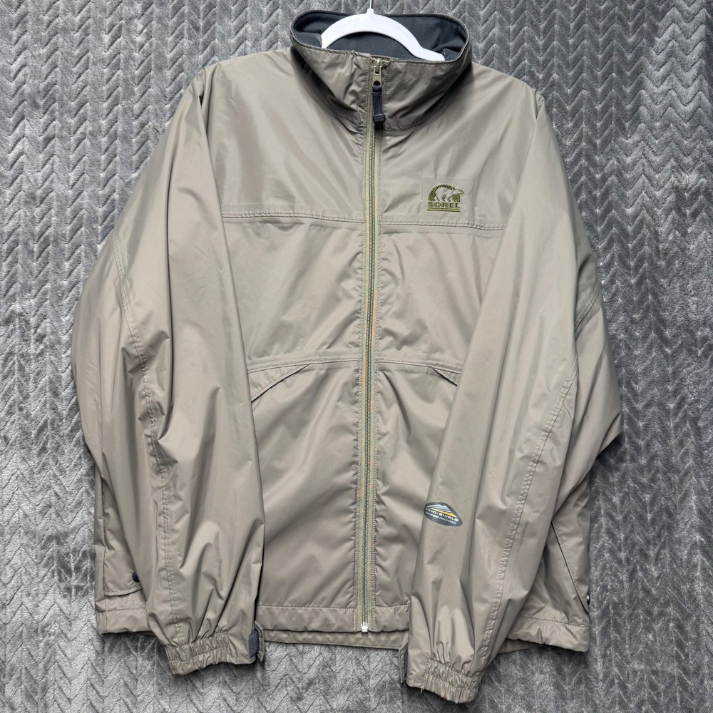 Sorel Omni-Shield Windbreaker Jacket Medium Tan Excellent Full Zip (2044)